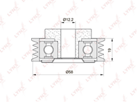 Pb-5028 натяжной ролик / приводной lynxauto