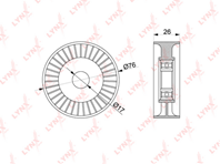 Pb-5207 ролик натяжного механизма / приводной chevrolat aveo 1.2-1.5 0