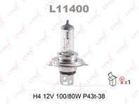 H4 12v100 80w p43t-38 лампа автомоб. lynx