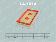 LA-1014 Фильтр воздушный LYNXauto