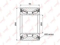 Wb-1290 подшипник ступицы передний с abs (54x55x90) citroen jumper 2.0