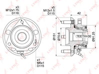 Wh-1070 ступица передняя в сборе chevrolet captiva 2.0d-3.2 06&gt  opel