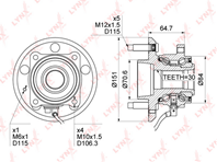 Wh-1130 ступица задняя в сборе chevrolet captiva 2.0d-3.2 06&gt  opel an