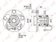 Wh-1370 ступица задняя в сборе suzuki sx4 1.6-2.0d 4wd jpn 06&gt lynxaut