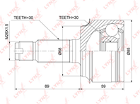 Co-3877 шрус наружный honda accord viii 2.0 08-15 lynxauto