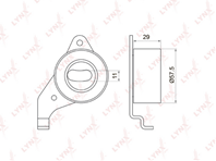 PB-1065 Натяжной ролик / ГРМ TOYOTA Avensis(T22) 2.0 97-00 / Camry 2.0-2.2 86-01 / Carina(T17/19) 2...