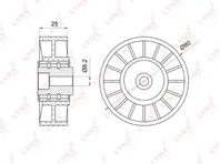 Pb-5008 натяжной ролик / приводной mercedes-benz 190(w201) 2.0-2.5 &gt93 / c200d-2