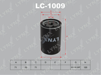 Lc-1009 фильтр масляный audi 80 1.3-2.3 &gt94 100 1.6-2.3 &gt90  seat ibiza 1.2-1.7