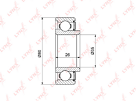 Wb-1498 подшипник ступицы задний (26x35x80) suzuki vitara 1.6-2.0 >98