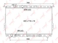 Радиатор HYUNDAI/KIA SONATA/MAGENTIS 2.0-2.7 1998 > AT