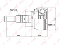 CO-3766 ШРУС наружный CHEVROLET Cruze 1.6-1.8 09]