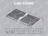 LAC-1920C Фильтр салонный BMW X3(F25) 10] / X4(F26) 14]