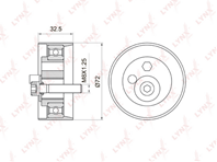 PB-1010 Ролик натяжной ГРМ LYNXauto