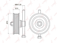 PB-5042 Ролик натяжной навесного оборудования LYNXauto
