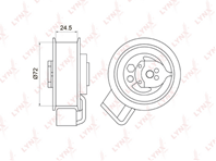 Pb-1009 натяжной ролик / грм audi a4 1.8t-2.0 95-08 / a6 1.8t-2.0 97-0