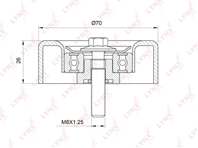 PB-7009 Направляющий ролик / Приводной FORD Focus I 1.4-1.6 98-04 / Fiesta IV 1.0-1.8D 95-02 / Esco...