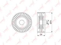 PB-5129 Ролик натяжной навесного оборудования LYNXauto
