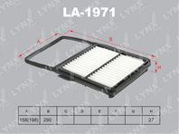 LA-1971 Фильтр воздушный LYNXauto