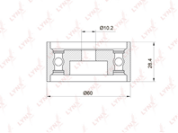 PB-3013 Ролик промежуточный ремня ГРМ LYNXauto
