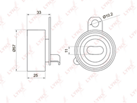 PB-1067 Ролик натяжной ГРМ LYNXauto
