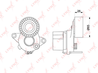 Pt-3217 натяжитель / приводной mercedes-benz c180d-250d(w204) 08-14 /