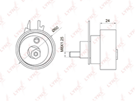 PB-1054 Натяжной ролик / ГРМ SKODA Fabia 1.4 99] / Octavia(1U/1Z) 1.4 00] / Roomster 1.4 06]  VW Bo...