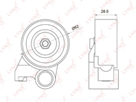 PB-1072 Натяжной ролик / ГРМ TOYOTA Land Cruiser Prado(90-150) 3.0D 96] / 4 Runner 3.0D 95-02 / Hia...