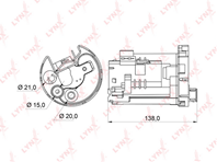 Фильтр топл. в бак TOYOTA CAMRY 2.4L 3.0V6 COROLLA 1.4L PREVIA 2.4L/LEXUS RX300 2000=&gt