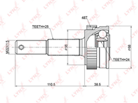 CO-3775A ШРУС наружный NISSAN X-Trail(T31) 2.0-2.5 07] / Qashqai 1.5D-2.0 06] / Cube 1.4 05] / Note...