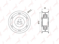 PB-1002 Натяжной ролик / ГРМ AUDI 80 1.6 91-94  VW Caddy II 1.6 95-97 / Golf I-III 1.5-2.0 ]99 / Je...