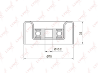 PB-7032 Ролик промежуточный навесного оборудования LYNXauto