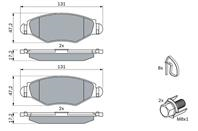 0 986 494 039 643 20654 020B-SX223739 !колодки дисковые п. Peugeot 206 1.4/1.6/1.4HDi/1.9D 01&gt