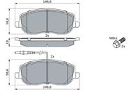 Колодки тормозные дисковые передние 0986424789 от компании BOSCH