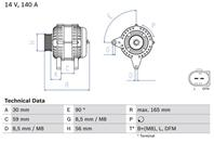 Генератор 14v  140a