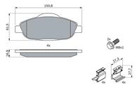 0 986 494 261 1323 00FDB4003 [425393] !колодки дисковые п. Peugeot 308 1.4/1.6 07&gt