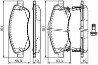 Колодки тормозные дисковые передние 0986494379 от компании BOSCH