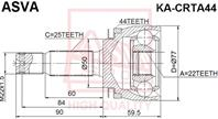 ШРУС НАРУЖНЫЙ 22x50x25