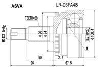 ШРУС ВНУТРЕННИЙ ПРАВЫЙ 26X42X26