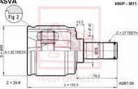 Шрус внутренний правый 32x40x27(58.5)