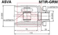 ШРУС ВНУТРЕННИЙ ЛЕВЫЙ 26X36.2X31