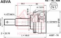 Шрус наружний 23x56x27 nissan tino 39100 1-4u075 39101-4u016 15