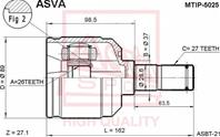 Шрус наружный 19x55.6x26