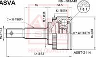 Шрус наружный 22x55x25