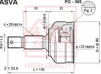 Шрус наружный 22x58.5x25