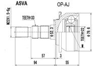 OPAJ ШРУС НАРУЖНЫЙ 22x5x33