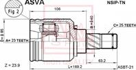 2421001 asva наконечник рулевой правый