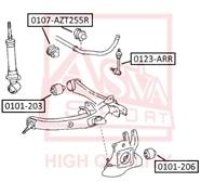 Сайлентблок заднего поперечного рычага TOYOTA AVENSIS ADT250 2003-2008