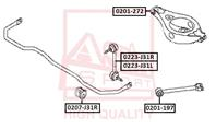 0207j31r asva втулка заднего стабилизатора d26