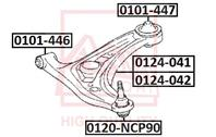 Рычаг передний нижний правый TOYOTA TOYOTA PORTE NNP10/NNP11 2004-