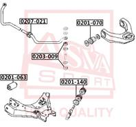 0207021 asva втулка переднего стабилизатора d24